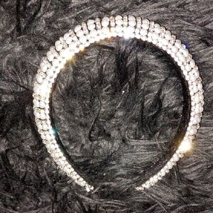 Elegant Silver Beaded Headband